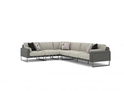 Design Ecksofa Modern Wohnzimmer Couch Textil Polster Sofas Neu Garnitur